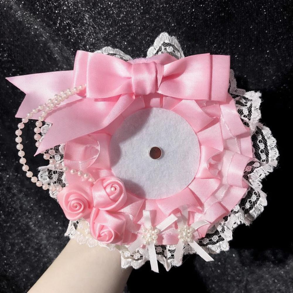Sweet DIY Lace Card Holder Lolita Anime Lace Photocard Case with Ribbon Handmade Photo Protector Case Photo Storage