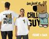 Funny I’m Just A Chill Guy Meme T-shirt  Trendy Viral Dog Cartoon Boyfriend Tee