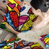 Colors R-Romero B-Britto Art Personalized Pillow Cover Kids Bedroom Wild Party Decor Pillowcase Kid Birthday Shower Gift