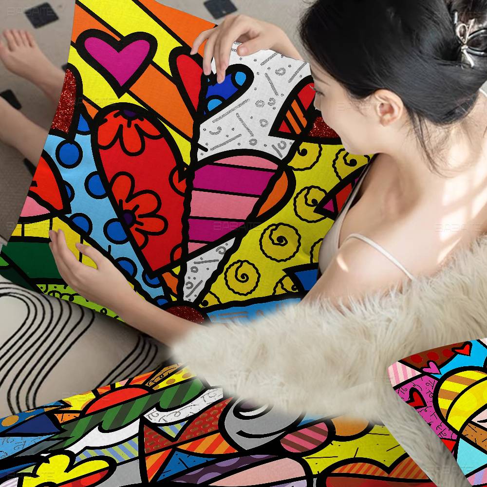 Colors R-Romero B-Britto Art Personalized Pillow Cover Kids Bedroom Wild Party Decor Pillowcase Kid Birthday Shower Gift