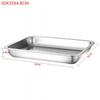 1PCS Deep Service Storage Tray Pan Stainless Steel BBQ Plates For Food Container Steamed Dishes Kitchen Pastry Baking Tools