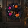 Easy To Hang Gothic Halloween Wreath | Artificial Flowers and Foliage, Lightweight Construction,
