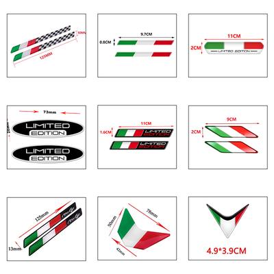 Adesivo Bandiera Italiana Emblema 3D Distintivo Decorazione Accessori Auto Italiani per Moto Auto Bici Camion