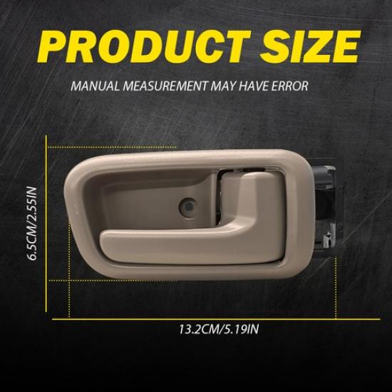 2X Interior Door Handle Trim Rear Left Right Beige For 2000-2006 Toyota Tundra K