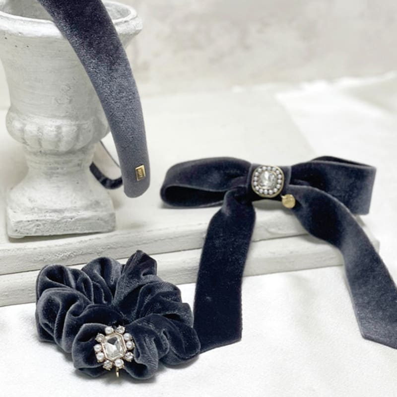 BESTY Velvet Ribbon Pin Hairband and Gopchang 3-piece Gift Set