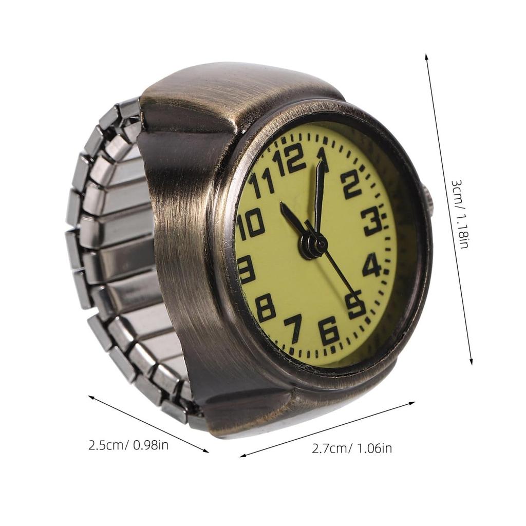 LEDMOMO Ring Watch - Unique Ring Watch, Business Fashion Ring, Stainless Steel Link, Waterproof, Free Size, Numeral Dial, Mini Wristwatch, Ring Watch