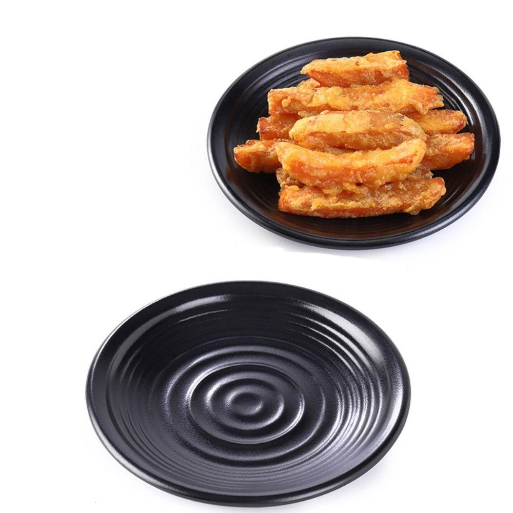 6pcs Imitation Porcelain Round Melamine Plate Japanese Style Salad Plate Sushi Dish Meal Dish  Sushi