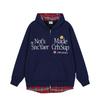 Unisex American Trendy Letter Embroidered Patchwork Hoodie Jacket for Autumn/Winter