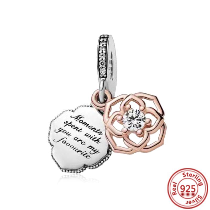 Fit Original Pantaro Charms Bracelet Mother's Day Gifts Women Zircon 100% 925 Sterling copper Forever Family Love Mom DIY Beads