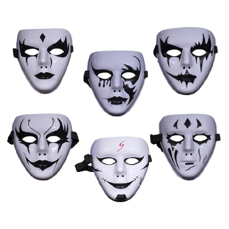 Halloween Fancy Dress Masks for Kids Adults Hand-painted Full Face Mask Street Dance Demons Step Mask for Masquerade