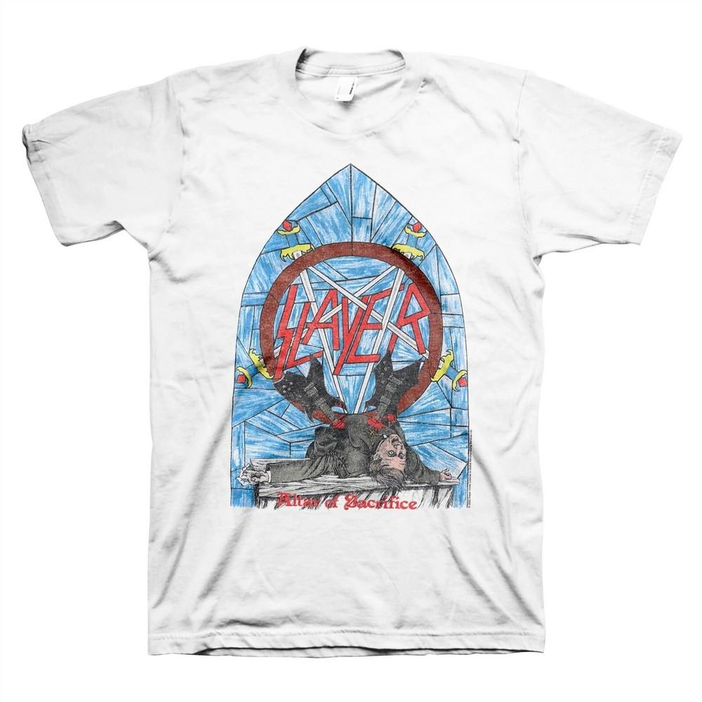 SLAYER cd lgo ALTAR OF SACRIFICE Official White SHIRT LRG New reign in blood Unisex T-Shirt L