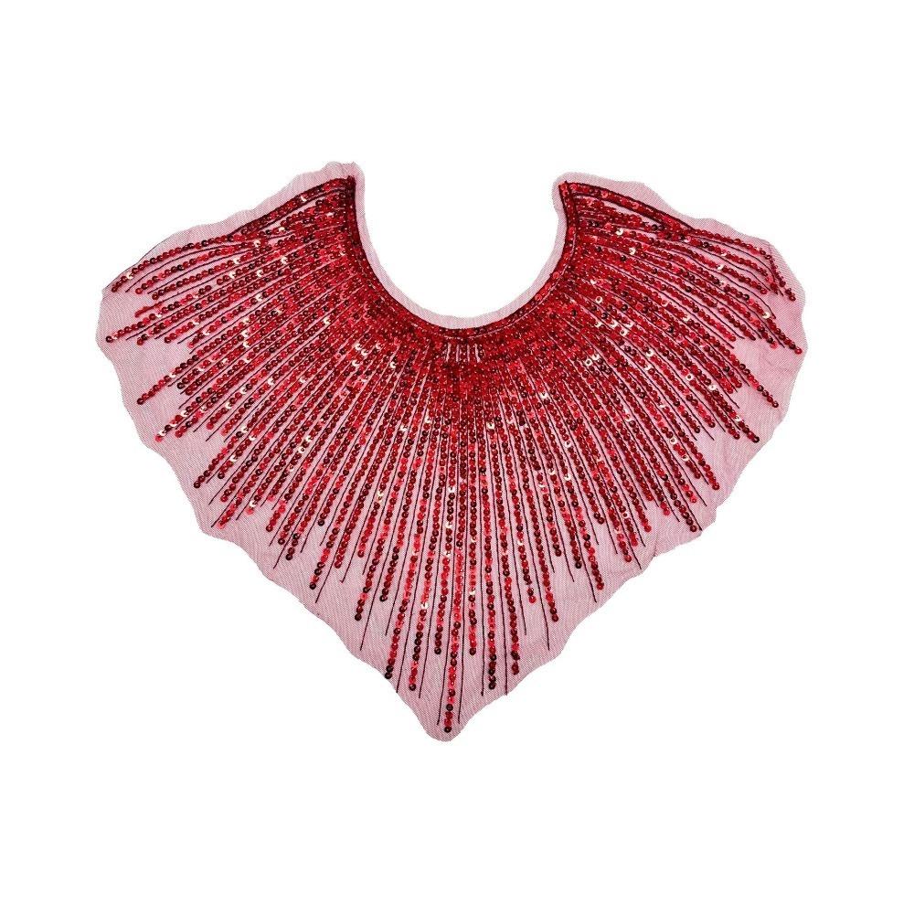 Embroidery Lace Frontal Rhinestone Applique Women's Clothing Apparel Wedding Party Performance