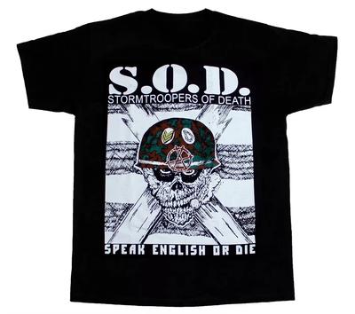 SOD. SOD STORMTROOPERS OF DEATH SOD Kurz- Langarm Neu Schwarz Europäischer und Amerikanischer Stil Reines T-Shirt