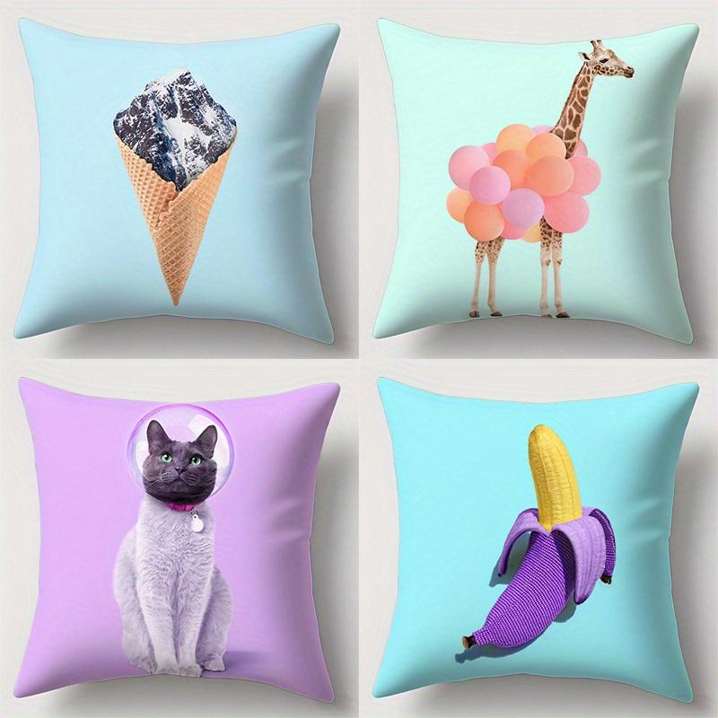 Featuring Exotic Cute Animals And Fun Food Patterns Suitable For Home Decor Pillow Case Sofas Bedrooms Living Rooms To Add Fun