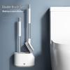 Punch-Free Wall/Floor Silicone Toilet Brush Set