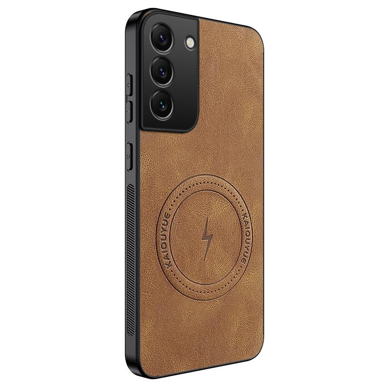 For Samsung S22 Plus Sheepskin Vintage Magnetic Leather Soft Case For Samsung Galaxy S22 Ultra Silicone Bumper Matte Phone Cover