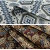 BILU Thicken Yarn Woven Polyester Cotton Linen Ethnic Jacquard Fabric for Home Textile