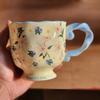 Small fresh retro floral mug