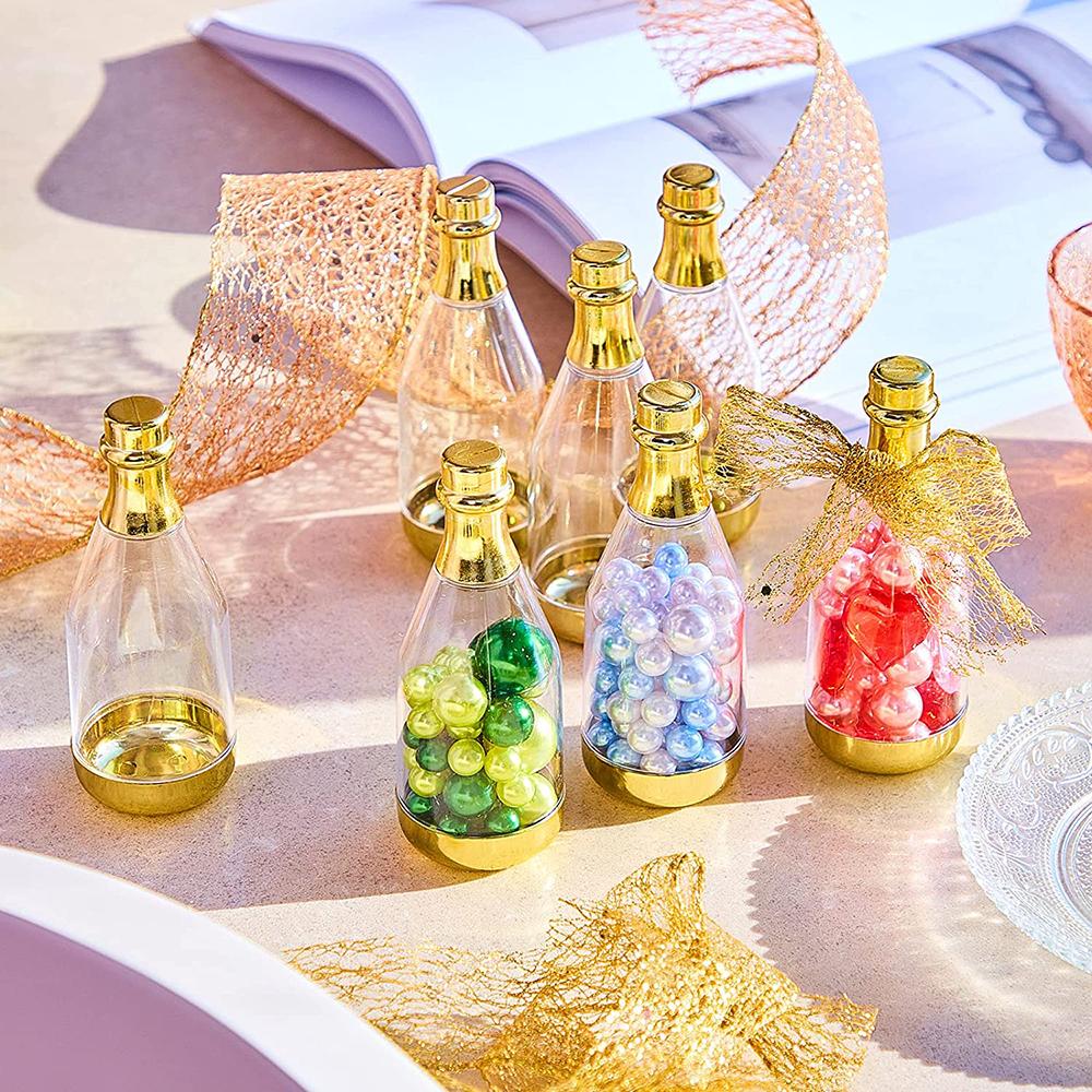 1pcs Champagne Bottle Plastic Candy Box DIY Mini Candy Storage Packing Box Baby Shower Wedding Favor Gift Boxes Party Decoration