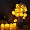 Yousheng LED Rose Flower String Light Realistic Looking Battery-Powered Valentine's Day LED String Lamp Hanging Decoration