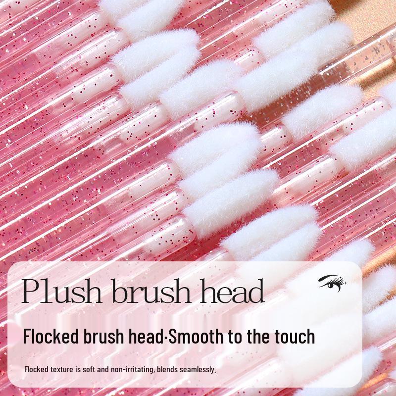 50-Pack Disposable Crystal Lip Brushes - Portable Lipstick, Gloss & Glaze Applicators