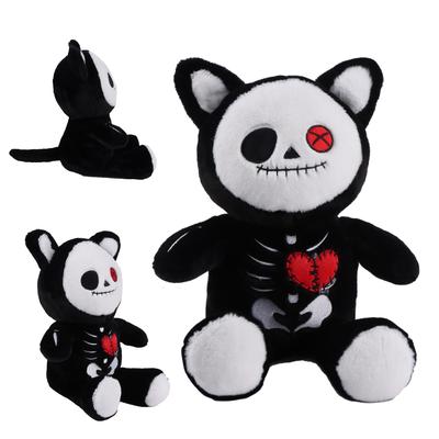 Non-Toxic Halloween Skeleton Cat Zombie Cat Plush Toys Grimace Halloween Doll Company Holiday Gift Children'S Doll Halloween Creative Gift
