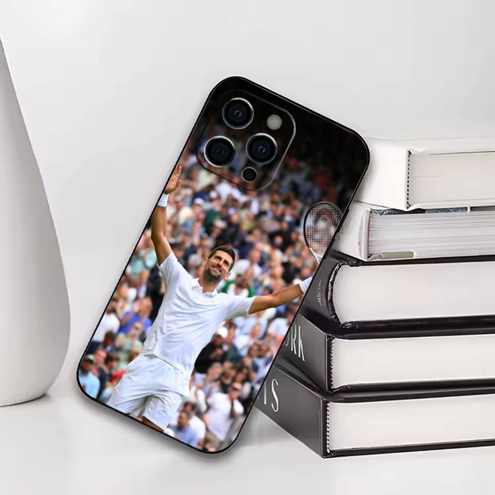 

Novak Djokovic Phone Case For iPhone17,16,15,14,13,12,11 Plus,Pro Soft Silicone Black Cover iPhone16plus
