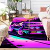 1pc Sunset Car Print Design Area Rug - Soft, Anti-Slip, and Durable Gaming Room Decor for Bedroom