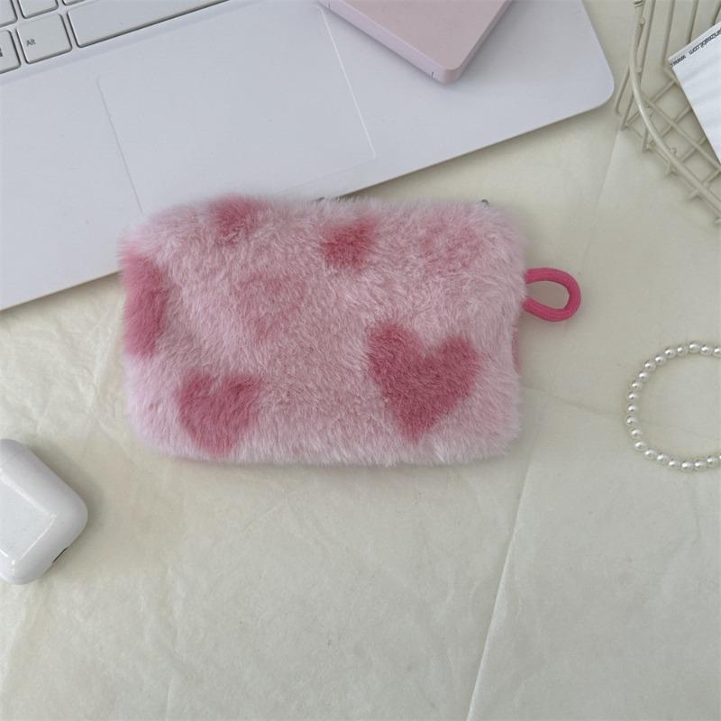 11 wind plush love mouth red envelope student holding small cosmetic bag key change bag ID bag