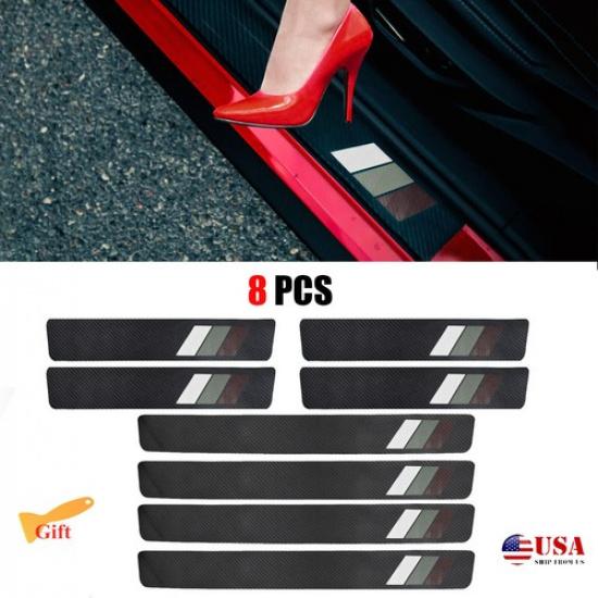 8X For Toyota Camry Car Door Sill Plate Protector Scuff Entry Guard Cover
