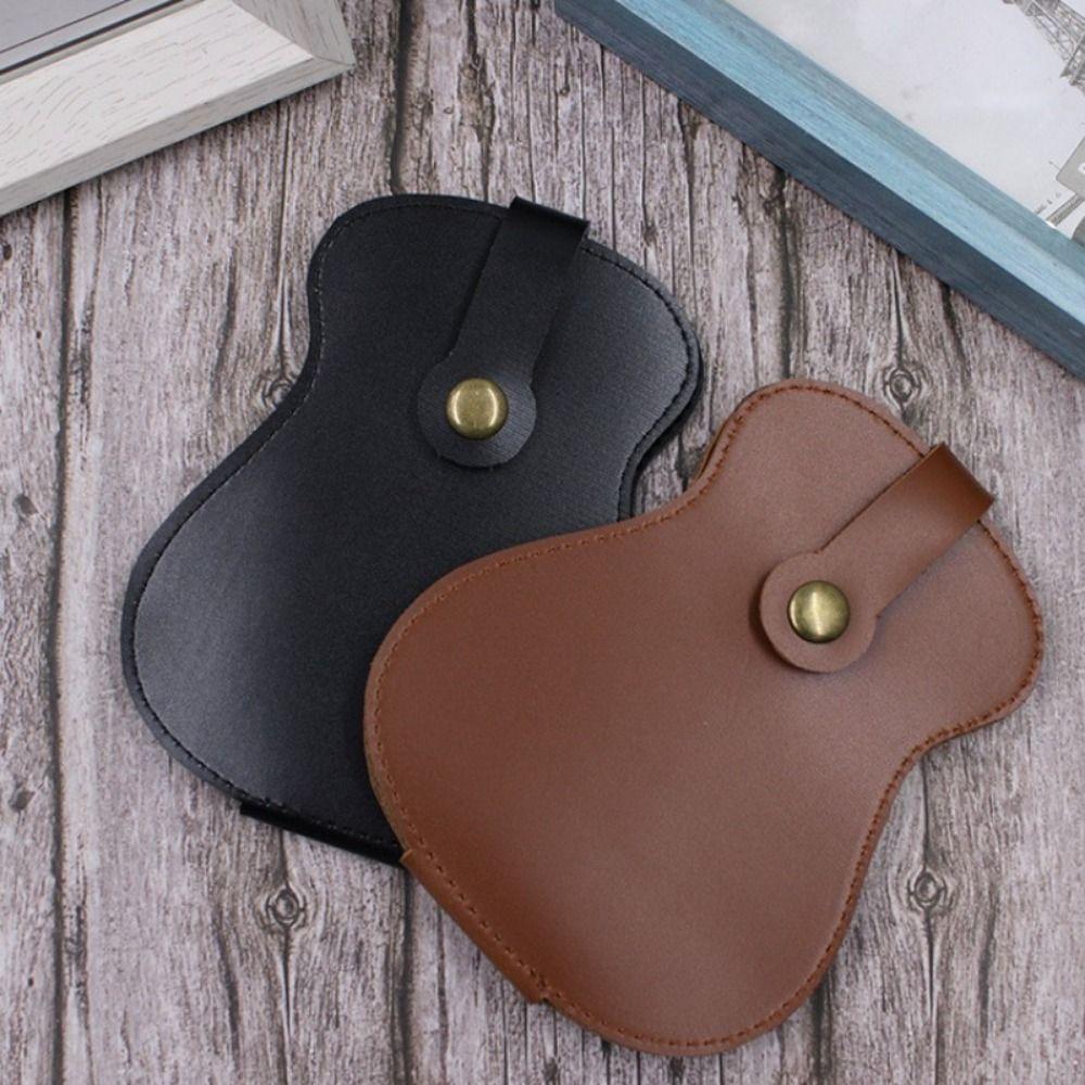 Can Hold 18 Pieces Guitar Picks Holder Case PU Leather Guitar Plectrums Bag  Ukulele
