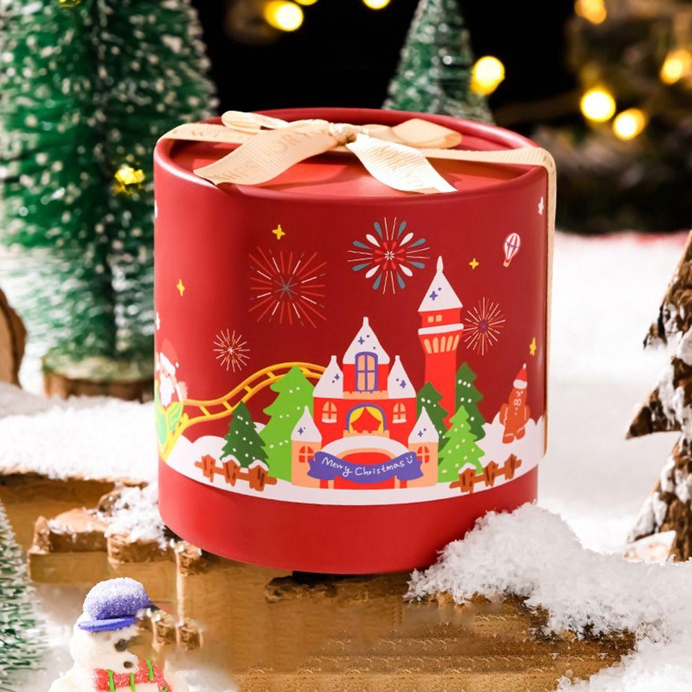 

Пустая коробка для рождественских конфет Прочные подарочные пакеты на Рождество Оптовые подарочные коробки с бантом Женщины 03