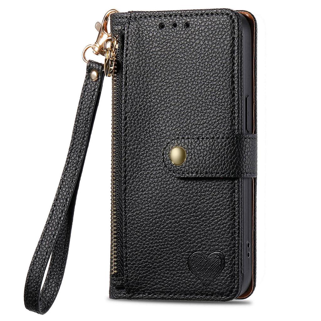 Wallet Case for Samsung Galaxy S25 S24 S23 S22 S21 S20 Ultra Zipper Pocket Purse with Wrist Strap, Stand RFID Flip Card Holder