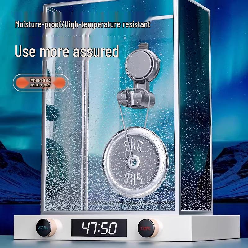 Adjustable Suction Cup Shower Head Holder - No Drilling Needed.