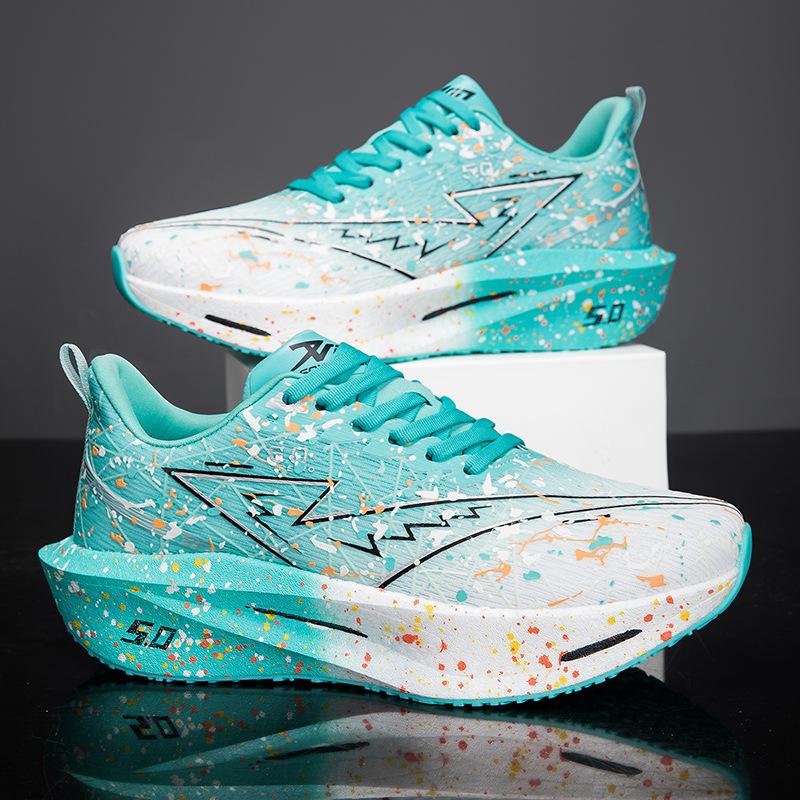 Scarpe alla moda di taglia grande ammortizzanti per la corsa autunnali traspiranti con suola spessa suola morbida scarpe sportive da basket da corsa