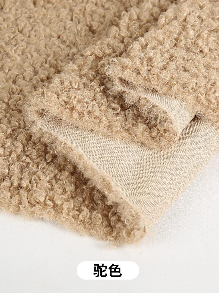 50x50cm Thicken Imitation Middle Sheep Roll Wool Plush Fabric for Cotton Doll Hair Cloth Plush Toy Handmade DIY Clothing Fabric