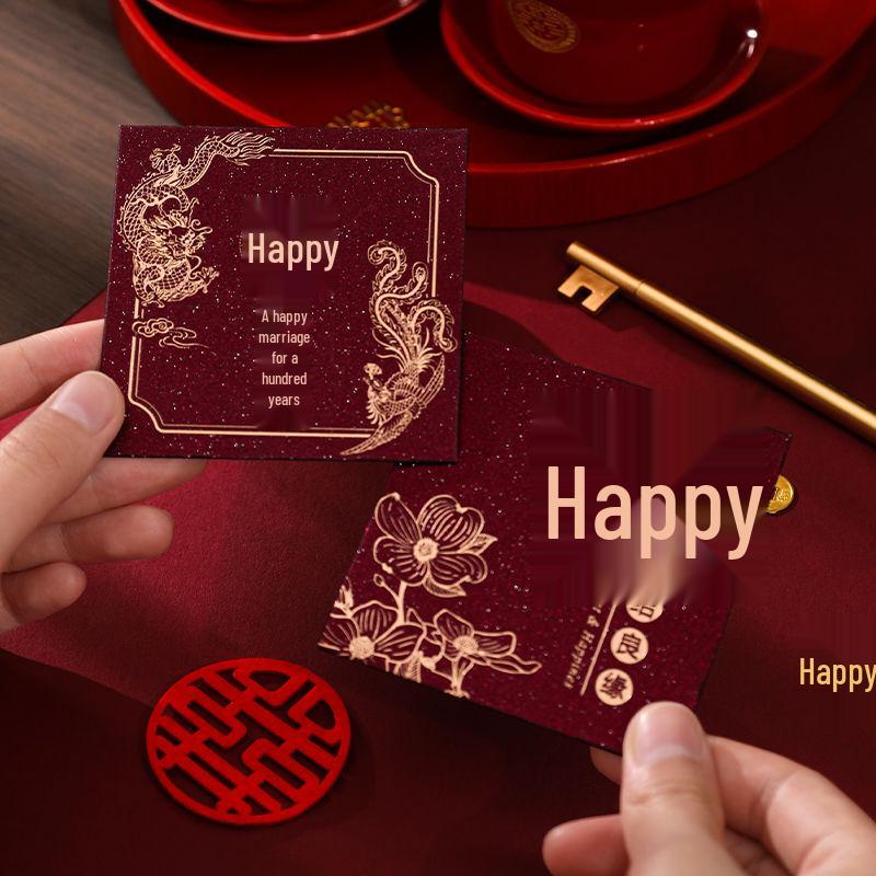 Mini Red Lai See Door Stopper with Double Happiness Design for Weddings