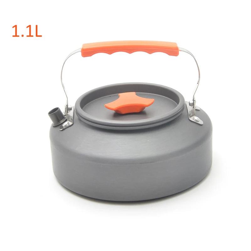 1.1/1.6L Outdoor-Kessel Aluminiumlegierung Topf Reisepfanne Teekanne Kaffee Geschirr Kochgeschirr für Wandern Camping Kochgeschirzzubehör