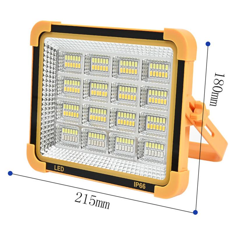 

Large 16 Grid 6000W Solar LED Light Outdoor Camping Rechargeable Floodlight Super Bright Emergency Lamp A