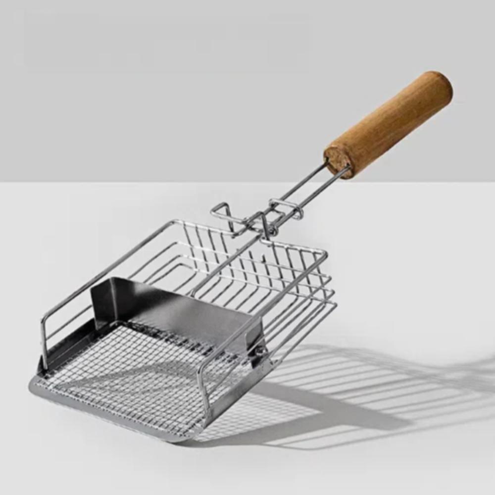 

Stainless Steel Kitten Litter Scoop Wooden Metal Handle Cats Toilet Cleaning Tool for Pets B-Wooden Handle