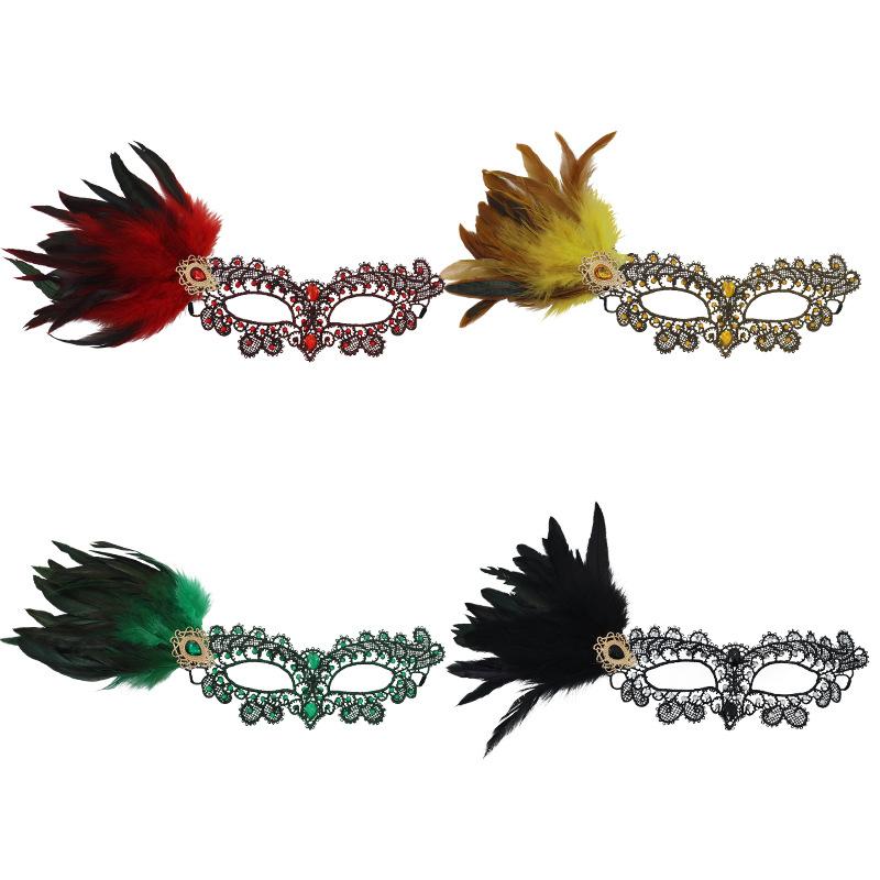 Hot-selling Halloween lace phoenix mask, featuring a sophisticated gradient design, a sexy queen look, and suitable for performances