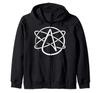 Atheist Gift Atheist Atheism Science Atomic Logo Atheist Zip Hoodie