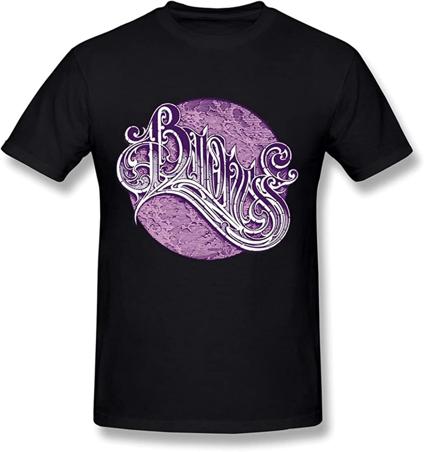 Men s Purple Baroness T Shirt Casual Custom Short Sleeve Cotton L чёрный