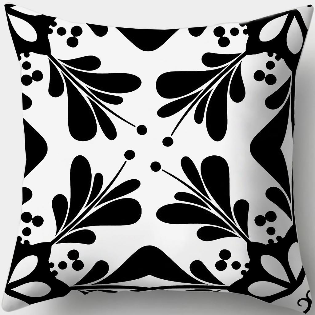 Home Decor Stylish Blue and White Patterned Pillow Covers Pattern Cushion Cover Suitable for Sofa Bedroom Car Pillow Cover