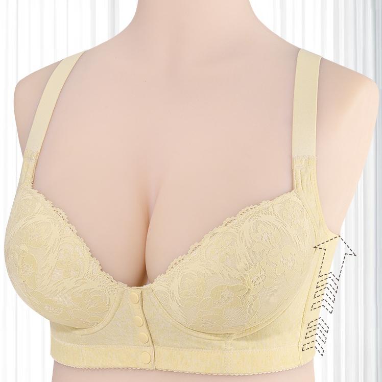 Sutien Mărime Mare pentru Femei Sexy cu Balene Bretele de Umăr Ajustabile Dantelă cu Nasturi în Față