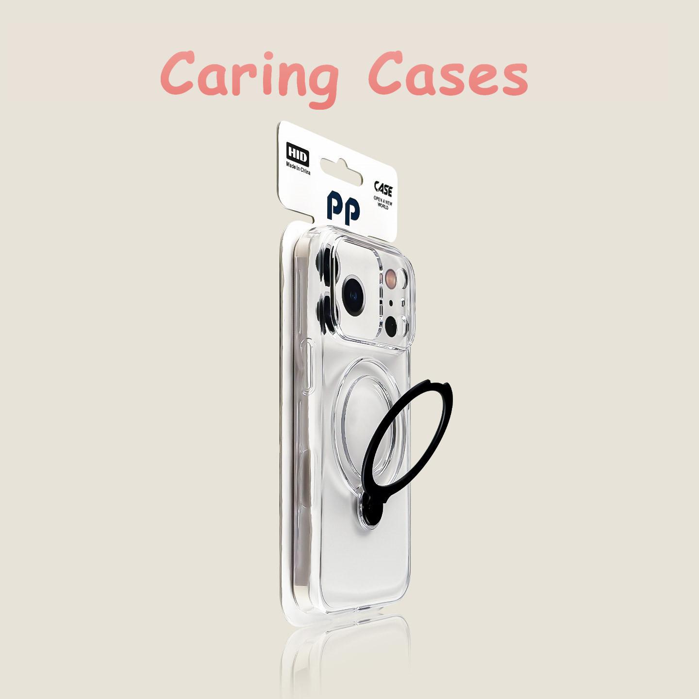 

For iPhone 17 Pro Max Case Magnetic Stand Transparent Shockproof Acrylic Large Hole Soft Edge Cover with iPhone 16 15 14 13 iPhone 13 Pro Max чорний