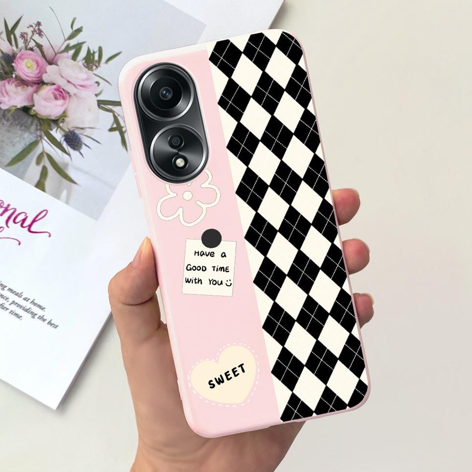 For Oppo A58 4G Back Cover Beauty Flower Girl Fashion Jelly Phone Case For Oppo A58 4G CPH2577 OppoA58 A 58 Coque Etui Soft TPU