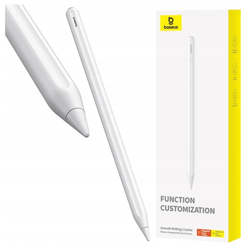 Lápiz Óptico Activo Multifuncional Baseus Serie Smooth Writing Con Carga Inalámbrica (Blanco)