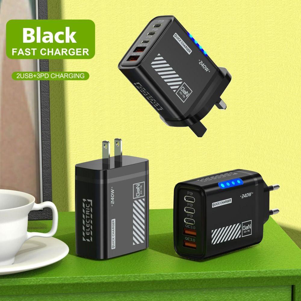 USB A+C Phone Charger Adapter Multi Port USB C Charger for iPhone/Xiaomi/Samsung