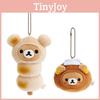 Roasted Meatball Rilakkuma Mantou Plush Toy Cartoon Keychain Pendant Backpack